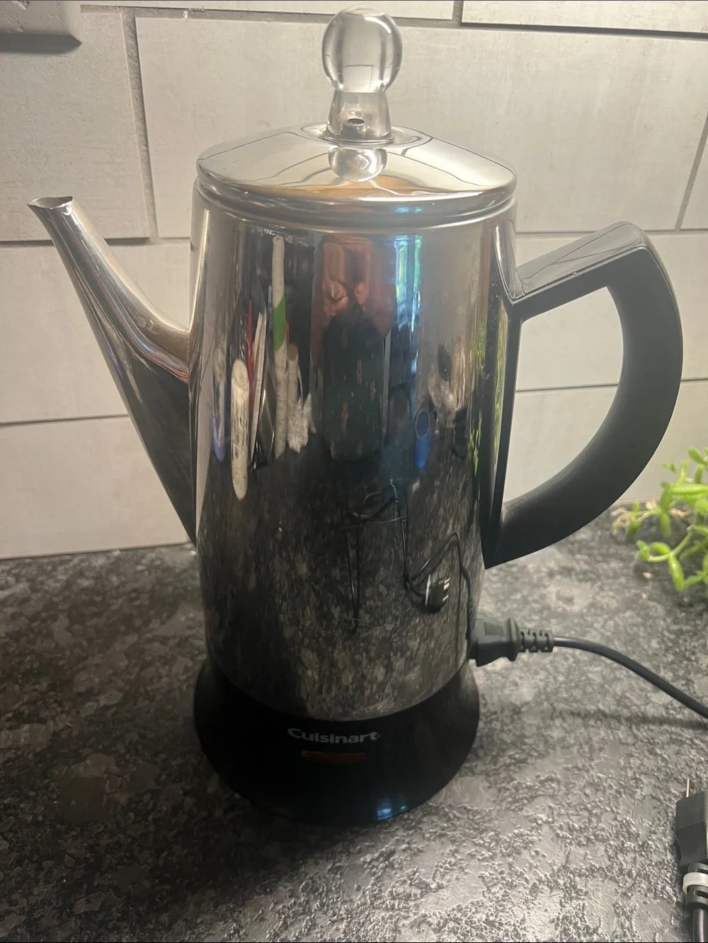 Cuisinart 12 cup Stainless Electric Coffee Percolator with Black Handle. Tested!